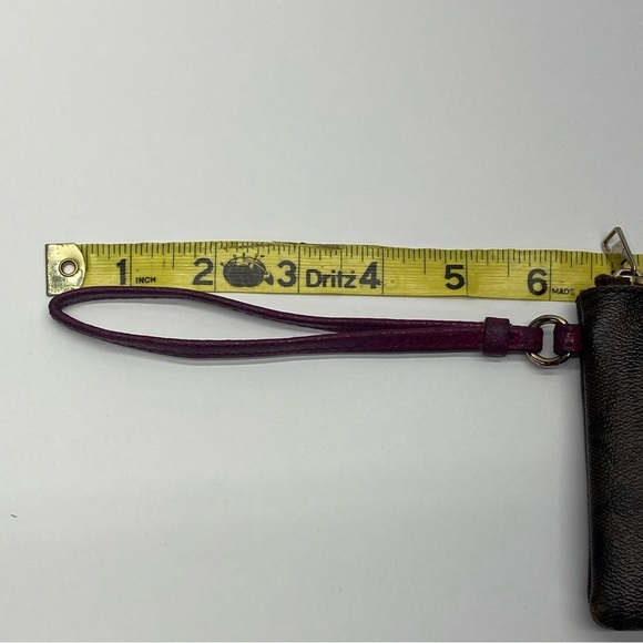 Coach Signature Wristlet 6X4 Brown/Burgundy F54629 CLASSIC CASUAL TRAVEL - Picture 9 of 13